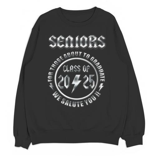Senior 2025 Classic Rock Graduation We Salute You Unisex Sweatshirt - Best Gift Smart