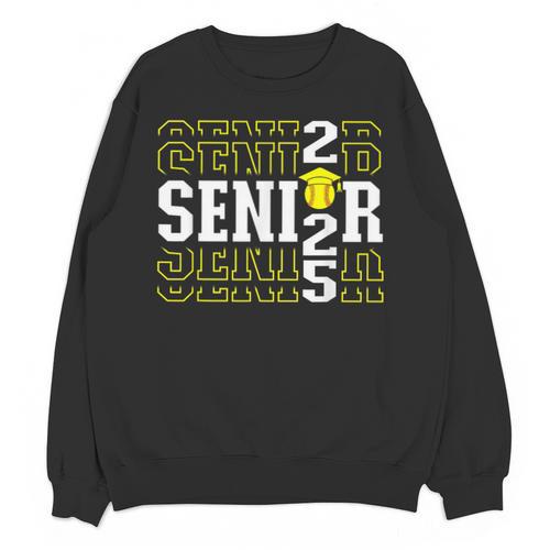 Senior 2025 Softball Class Of 2025 Graduation Unisex Sweatshirt - Best Gift Smart