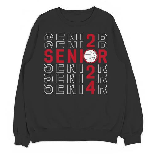 Senior Class Of 2024 Graduation 2024 Maroon Basketball Unisex Sweatshirt - Best Gift Smart