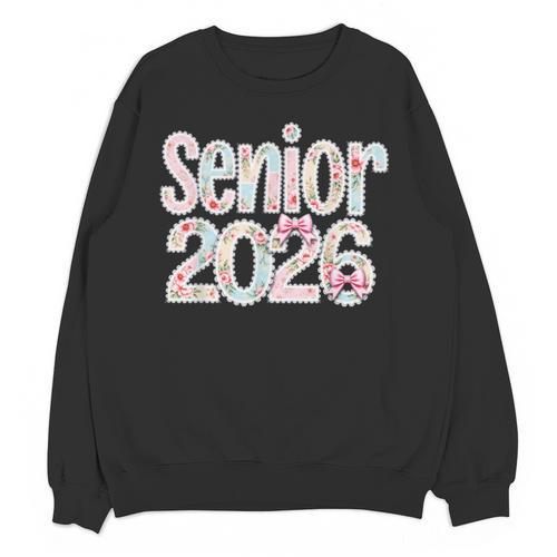 Senior Class Of 2026 Graduation 2026 Coquette Pink Bow Cute Unisex Sweatshirt - Best Gift Smart