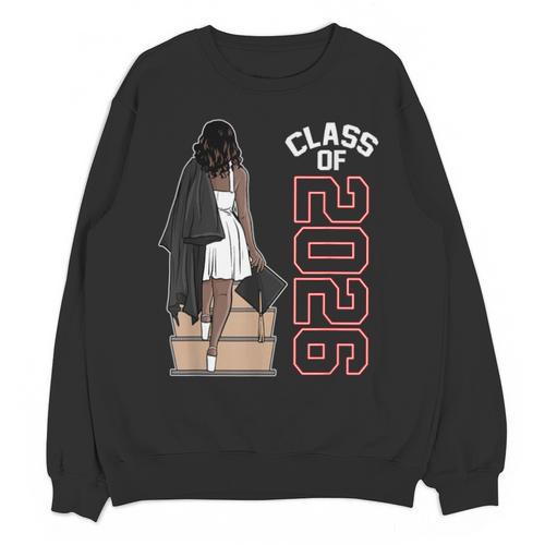 Senior Class Of 2026 Melanin Girl 2026 Graduation Unisex Sweatshirt - Best Gift Smart
