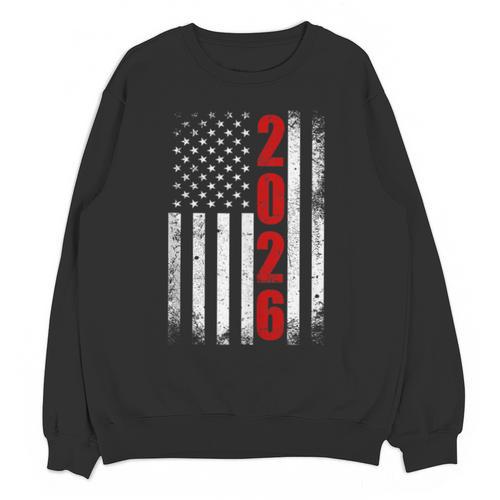 Senior Class Of 2026 Patriotic American USA Flag Graduation Unisex Sweatshirt - Best Gift Smart