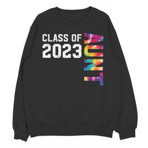 Senior Graduation Class Of 2023 Aunt Senior Tie Dye Unisex Sweatshirt - Best Gift Smart