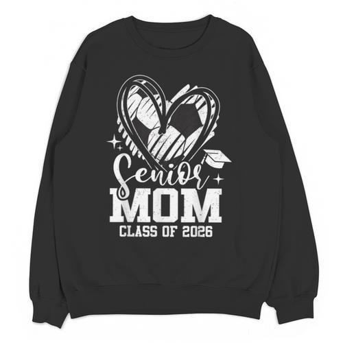 Senior Mom Class Of 2026 Soccer Graduation Heart Unisex Sweatshirt - Best Gift Smart