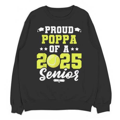 Senior Poppa 2025 Tennis Class Of 2025 Graduation Unisex Sweatshirt - Best Gift Smart