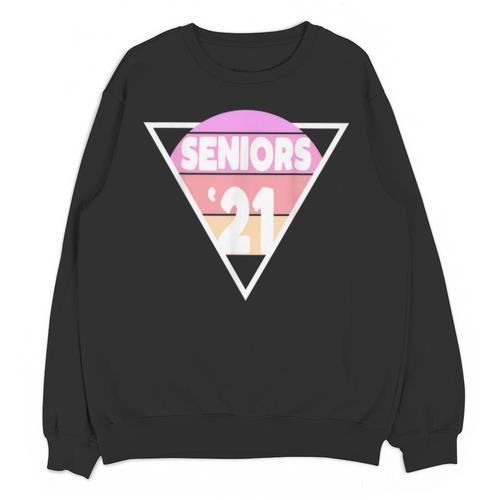 Seniors 2021 For Her Him Retro 21 Graduation Class Unisex Sweatshirt - Best Gift Smart