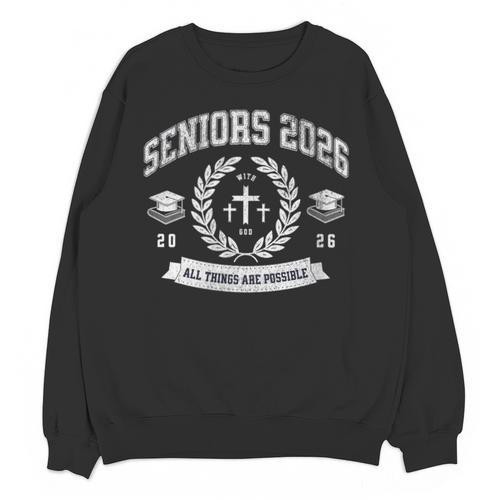 Seniors Class Of 2026 Christian Graduation Religious Grad Unisex Sweatshirt - Best Gift Smart