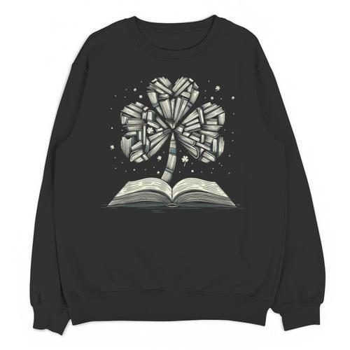 Shamrock Books St Patricks Day Bookworm Librarian Unisex Sweatshirt - Bookorys