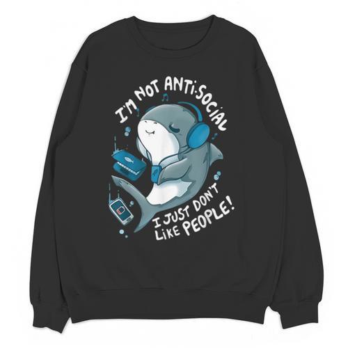 Shark Don’t Like People Antisocial Introvert Unisex Sweatshirt - Raresse