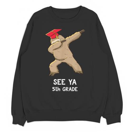 Sloth Dabbing 5th Grade Graduation Shirt Fifth Grade Grad Unisex Sweatshirt - Best Gift Smart