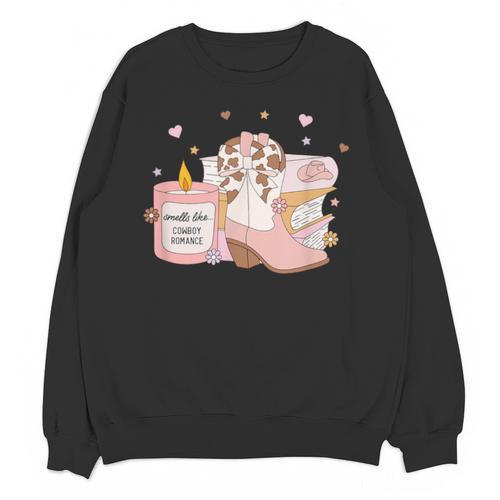 Smells Like Cowboy Romance Book Lover Unisex Sweatshirt - Bookorys AU