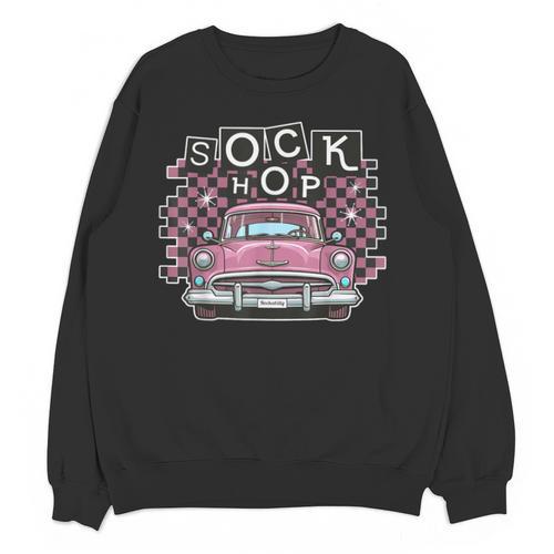 Sock Hop 50s Classic Car Nostalgia 1950s Greaser Unisex Sweatshirt - Figerry
