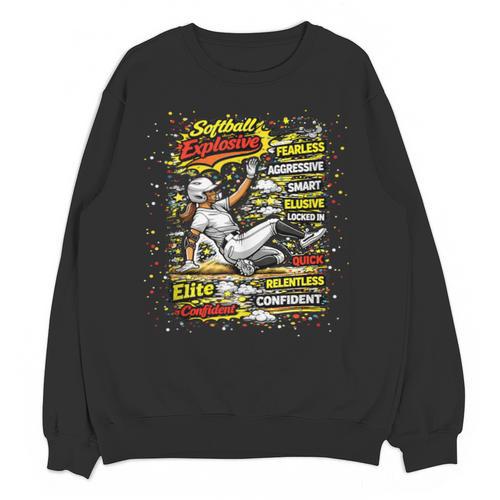 Softball Slider Pop Comic Book Art Best Traits Fast Elite Unisex Sweatshirt - Bookorys DE