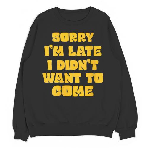 SORRY I'M LATE I DIDN'T WANT TO COME FUNNY INTROVERT PRESENT Unisex Sweatshirt - Raresse
