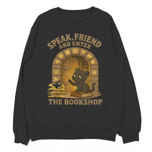 Speak Friend Enter Bookshop Magic Panther Unisex Sweatshirt - Bookorys CA