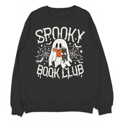 Spooky Book Club Cute Ghost Reading Book Halloween Costume Unisex Sweatshirt - Bookorys