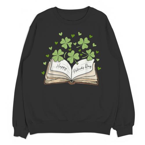St Patricks Day Book Lover Librarian Reading Saint Pattys Unisex Sweatshirt - Bookorys CA