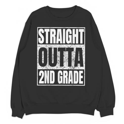 Straight Outta 2nd Grade Graduation Class 2025 Second Grade Unisex Sweatshirt - Best Gift Smart