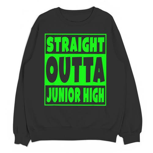 Straight Outta Junior High School Graduation T-Shirt Unisex Sweatshirt - Best Gift Smart