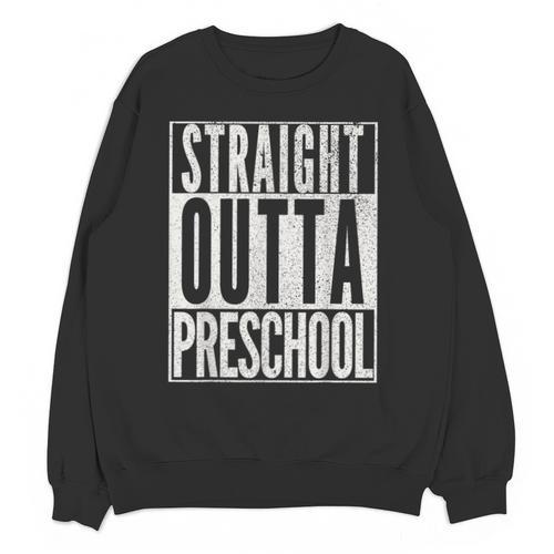 STRAIGHT OUTTA PRESCHOOL GIFT Grad Graduation Kids Unisex Sweatshirt - Best Gift Smart