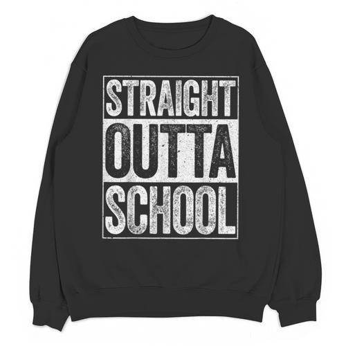 Straight Outta School Shirt Boy Girl Graduation Unisex Sweatshirt - Best Gift Smart