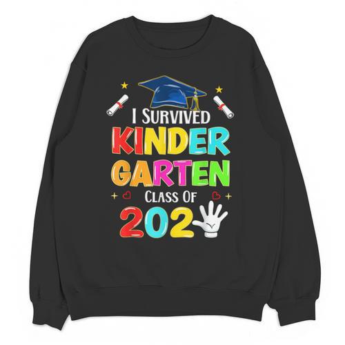 I Survived Kindergarten Graduation 2025 Graduate Boys Girls Unisex Sweatshirt - Best Gift Smart