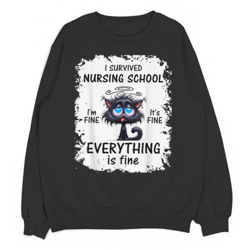 I Survived Nursing School Graduation 2025 Unisex Sweatshirt - Best Gift Smart