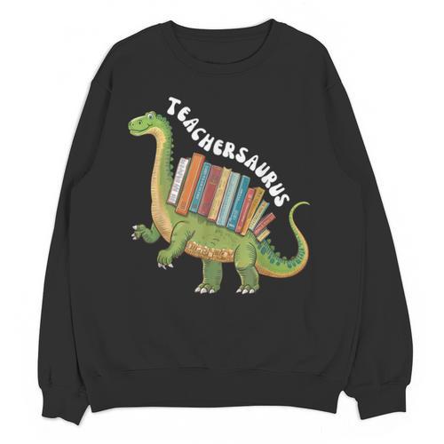 Teachersaurus Dinosaur Teachers Dino Reading Book Librarian Unisex Sweatshirt - Bookorys UK