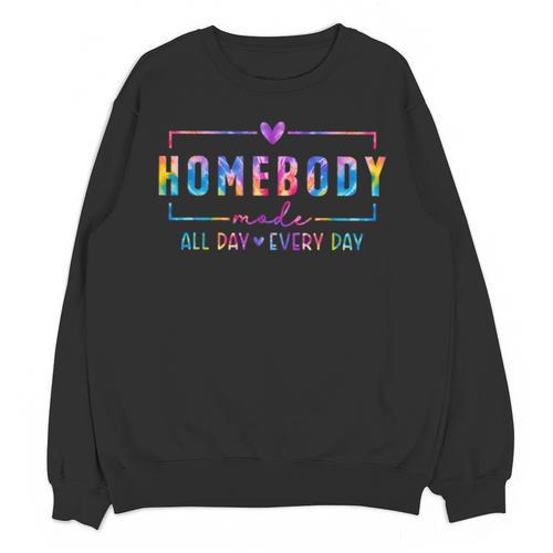Tie Dye Homebody Mode All Day Ever Day Introvert Indoorsy Unisex Sweatshirt - Raresse