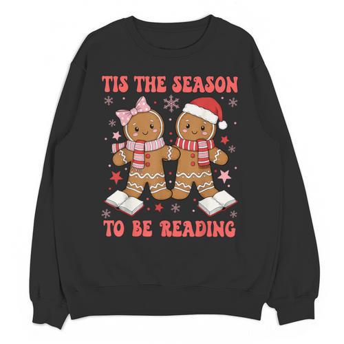 Tis The Season Reading Christmas Shirt Book Lovers Teacher Unisex Sweatshirt - Bookorys