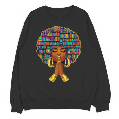 History Month Afro Women Book Lover Librarian Teacher Unisex Sweatshirt - Bookorys