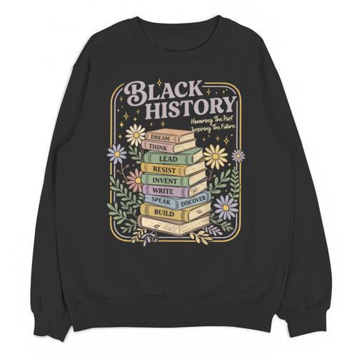 History Month Books Retro Black African Teacher Women Unisex Sweatshirt - Bookorys UK