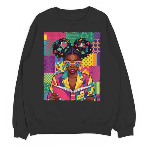 History Month Educated Black Women Girls Reading Book Unisex Sweatshirt - Bookorys CA