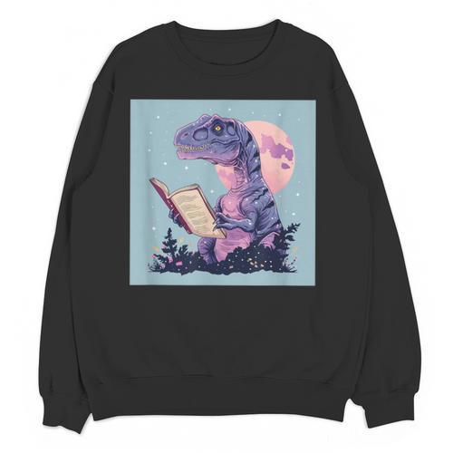 Trex Reading Book Dinosaur Unisex Sweatshirt - Bookorys