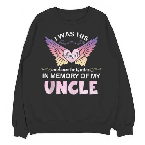 Uncle Angel In My Memory Cute Family Remembrance Match Unisex Sweatshirt - Easessy