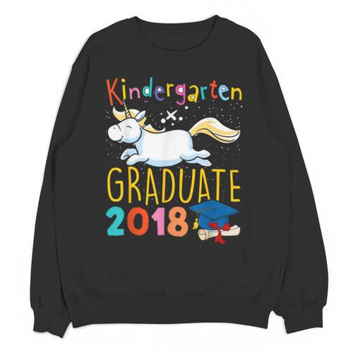 Unicorn Kindergarten Graduation Shirt Girls Unisex Sweatshirt - Best Gift Smart