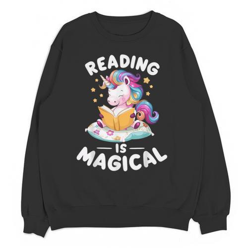 Unicorn Teacher Reading Is Magical Book Unisex Sweatshirt - Bookorys AU