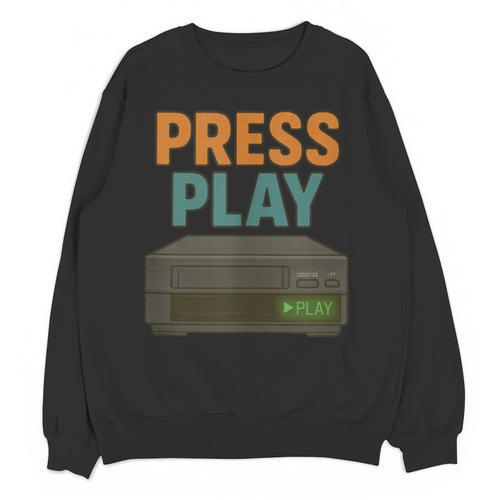VHS Cassette Retro Analog Nostalgia Theme Unisex Sweatshirt - Figerry
