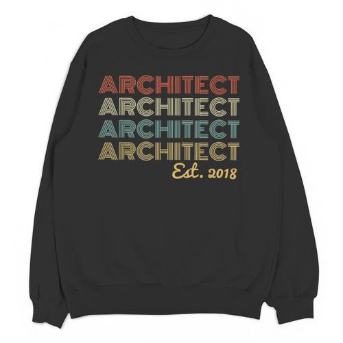 Vintage Architect Est 2018 Graduation 2018 Unisex Sweatshirt - Best Gift Smart