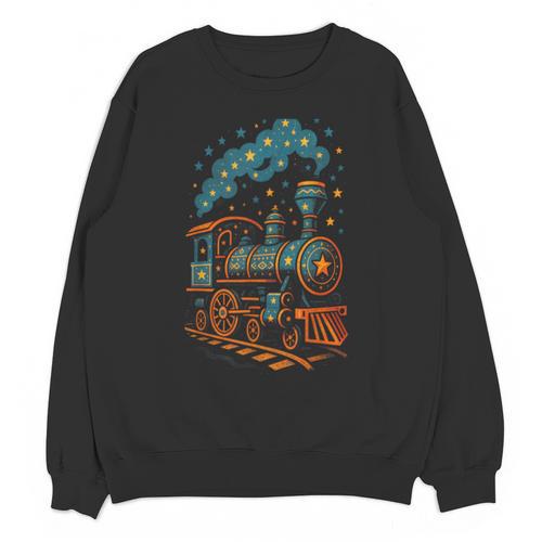 Vintage Locomotive Nostalgia Railroad Stars Unisex Sweatshirt - Figerry