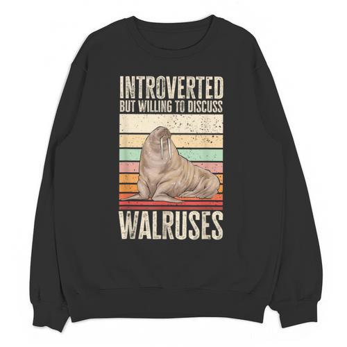 Walrus Lover Introvert Walrus Unisex Sweatshirt - Raresse