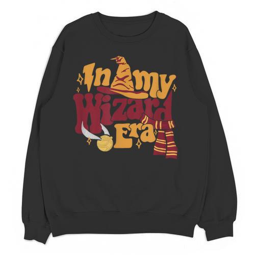 In My Wizard Era Groovy Bookish Fantasy Reader Book Lover Unisex Sweatshirt - Bookorys AU