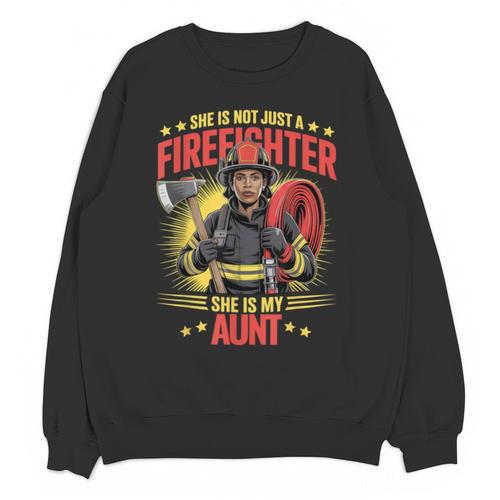 Woman Firefighter Aunt TiTi Auntie Black Graduation Unisex Sweatshirt - Best Gift Smart