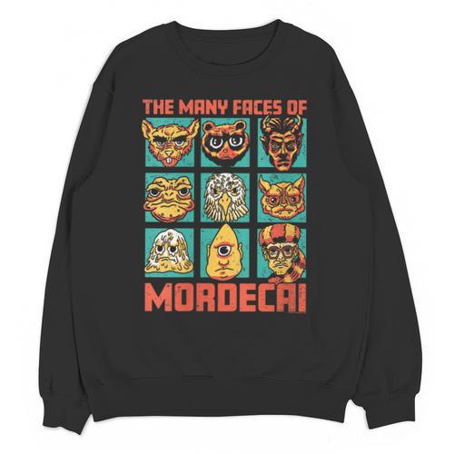Women's DCC Many Faces Of Mordecai Grid Gamer Series Book Unisex Sweatshirt - Bookorys