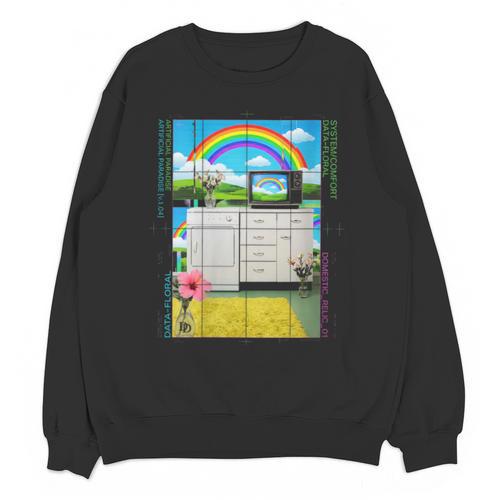 Women's Frutiger Aero Aesthetic Rainbow Glitch Art Unisex Sweatshirt - Figerry