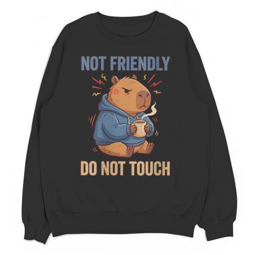Women's Grouchy Capybara Not Friendly Do Not Touch Introvert Unisex Sweatshirt - Raresse