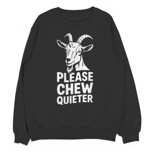 Women's Please Chew Quieter Introvert Quietness Silence Lover Unisex Sweatshirt - Raresse