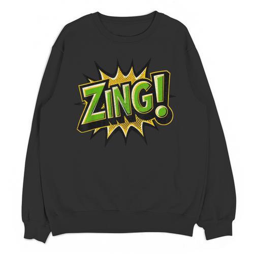 ZING Comic Book Retro Artwork – Cartoon Collector Unisex Sweatshirt - Bookorys