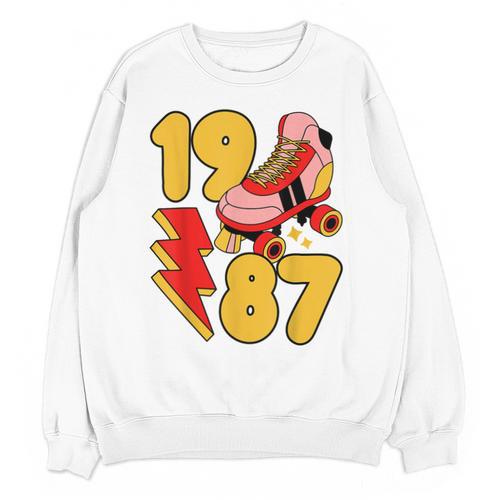 1987 Retro Roller Skate Vintage 80s Nostalgia Collector Unisex Sweatshirt - Figerry
