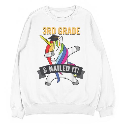 3RD GRADE NAILED IT UNICORN DABBING GRADUATION T-SHIRT Unisex Sweatshirt - Best Gift Smart